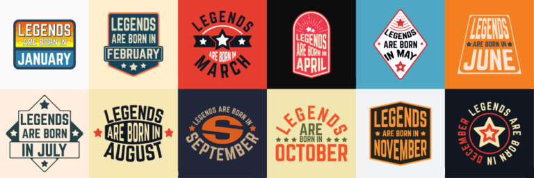Custom T-shirts Printing Bulk T-shirts | Legends are born in a Month