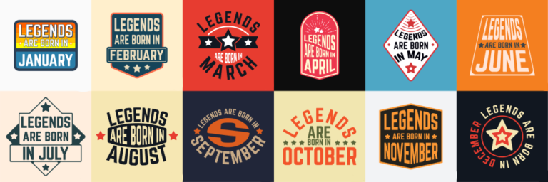 Custom T-shirt Printing Cheap Bulk T-shirts | Legends are born in a Month