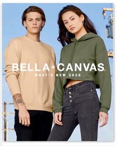 2020 catalog of Bella Canvas apparel