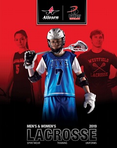 Fall 2019 catalog of lacrosse clothing from Alleson